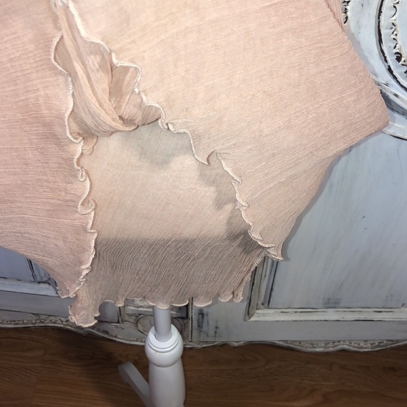 Miss Me Collection Blush and Rhinestone Accented Spaghetti Strap Silk Dress - Picture 5 of 12